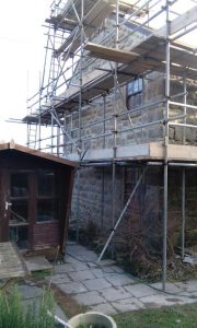 Lime pointing in St Buryan Cornwall