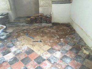 Fitting Limcrete Flooring in St. Buryan Cornwall