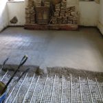 Limecrete screed over underfloor heating in Cornwall