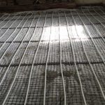 Under floor heating limecrete flooring in St Buryam Cornwall