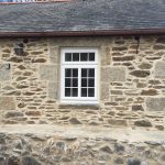 Lime pointing a cottage in town of helston Cornwall