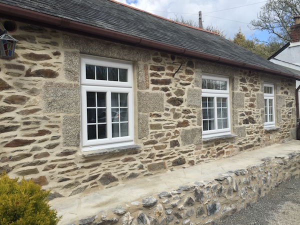 photo of lime pointing a cottage in cornwall