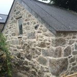 Lime pointing a grade 2 building in Blisland Cornwall