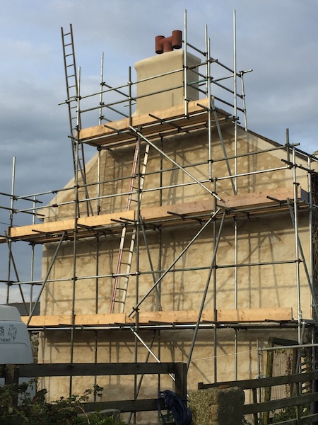 lime rendering and bag rub st ives job completed