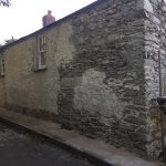 3 coat lime render at cusgarne in south cornwall