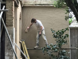Lime Rendering grade 2 listed house Truro