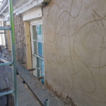 Lime Rendering grade 2 listed house Truro