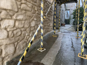 Traditional lime bag rub project at a property in Mousehole
