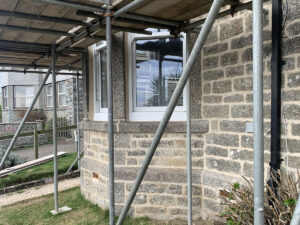 traditional lime pointing project in Porthleven