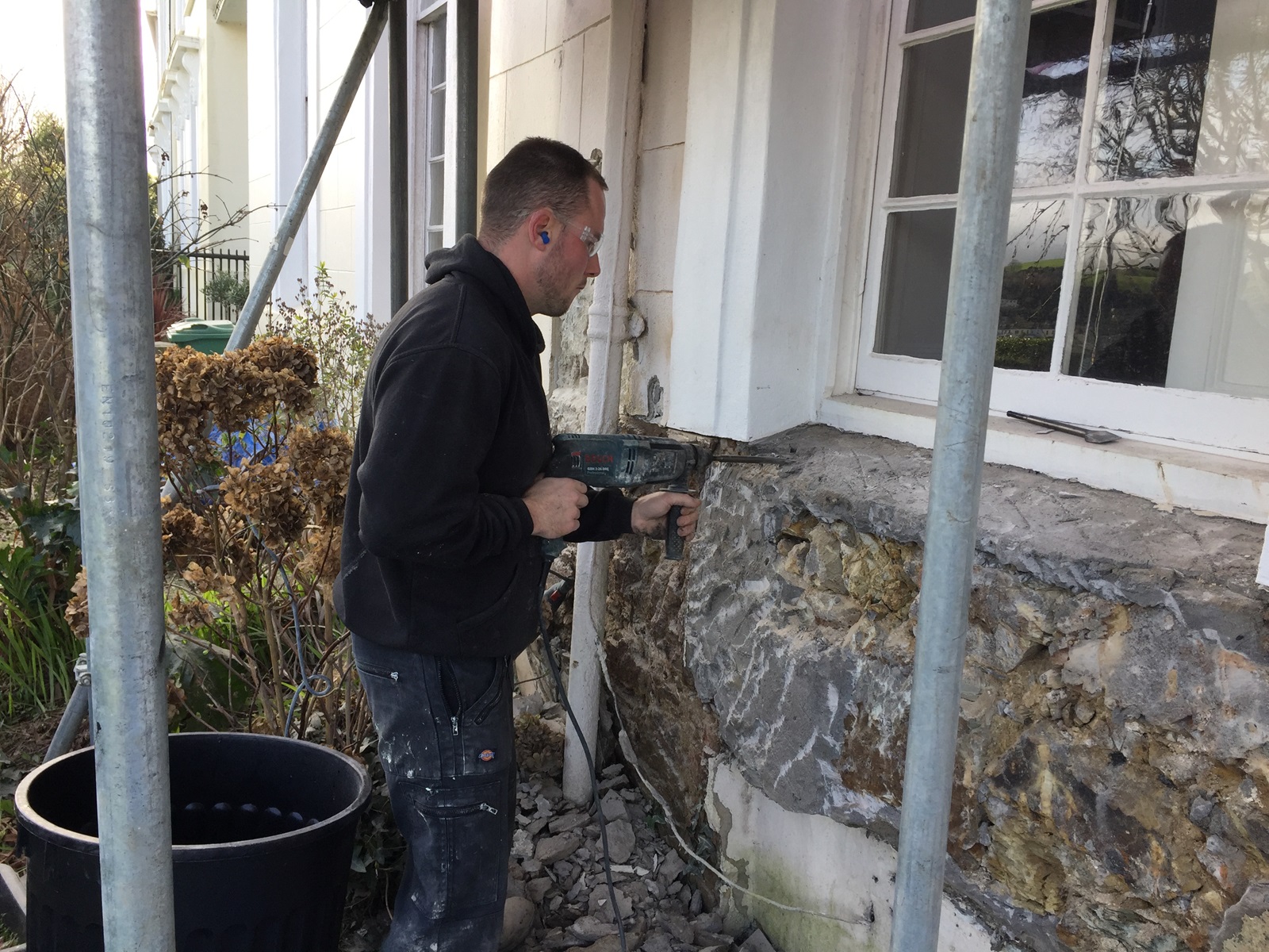 Removing Cement from External Wall