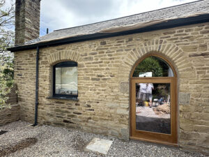 Lime Repointing with New Door & Window in Truro