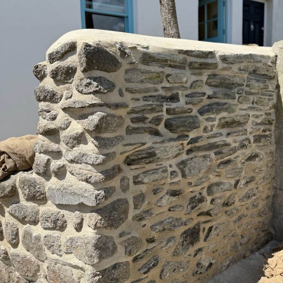 Porthleven Restoration of a Cornish Stone wall